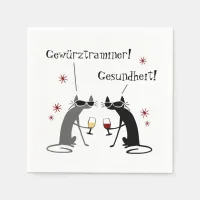 Gewurztraminer Gesundheit White Wine Quote Napkins