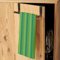 Rustic Green Striped Kitchen Towel