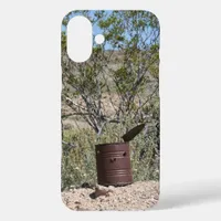 Rusty Can with bullet holes iPhone 16 Plus Case