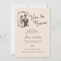 Viva los Novios Day of Dead Bilingual Co-Ed Shower Invitation