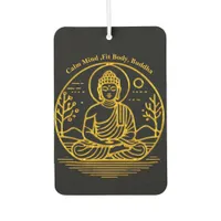 Gold Looking Buddha Seated in Serene Meditation Air Freshener