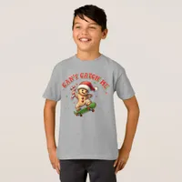 Funny Skateboarding Gingerbread Man Christmas T-Shirt