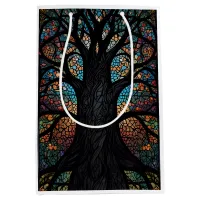 Tree Of Life Stained Glass Mosaic Art  Medium Gift Bag