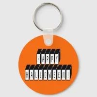 Halloween Block Text Keychain