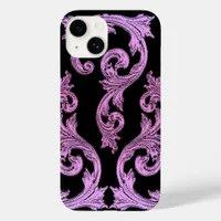 Goth Pink and Black Elegant Design Case-Mate iPhone 14 Case