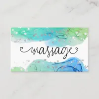 *~* Glitter Massage Therapist Therapy Hearts Business Card