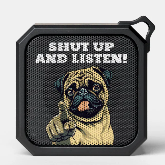 Cute Ear Pug Cartoon Bluetooth Speaker