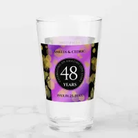 Elegant 48th Amethyst Wedding Anniversary Glass