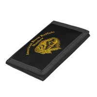 Buffalo Silhouette With Mountains Design Trifold Wallet