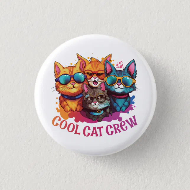 Cool Crew Cats Tote Bag Button