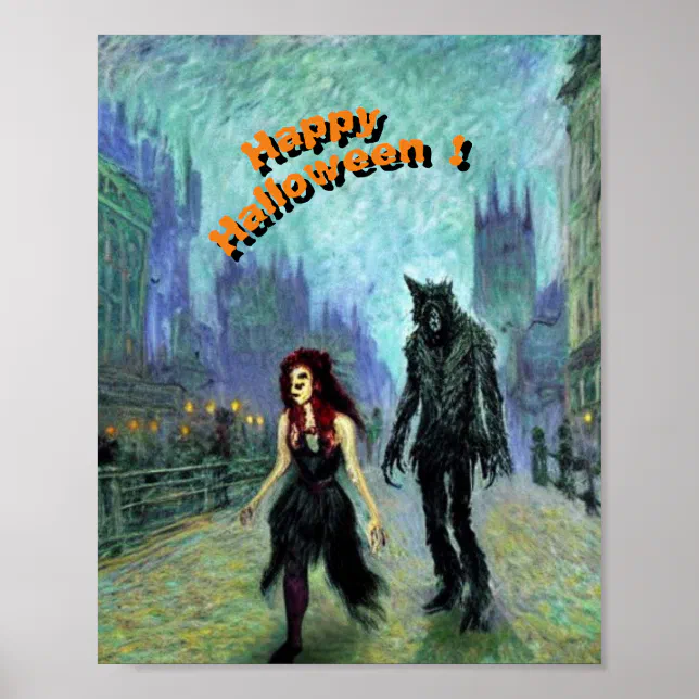 Loup-garou et sorcière  en ville poster