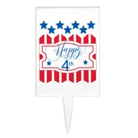 Happy 4th Stars and Stripes ID138 Cake Topper