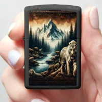 Majestic Bengal Tiger In Mountain Valley Zippo Lighter