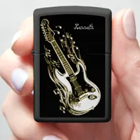 Golden Guitar Plays Timeless Rhythm Zippo Lighter