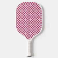 Pink Checkers & Hearts Pickleball Paddle