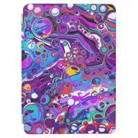 Purple, Blue Colorful Bubbles Abstract Modern    iPad Air Cover