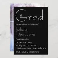 Elegant Typography Graduation Party Photo Invitati Invitation