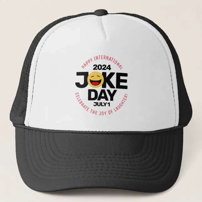 International Joke Day Laughing Face Trucker Hat