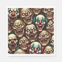 Horrifying Clowns Halloween Party  Napkins