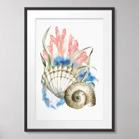 Seashell and Coral Framed Art