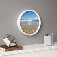 Beautiful Beach View | Soulac Sur Mer France Round Clock