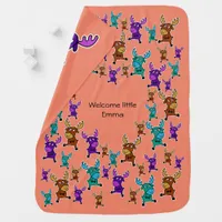 Cute moose pattern for cute babies! baby blanket