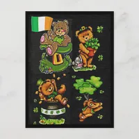 Teddy Bear St. Patrick's Day Collection Postcard