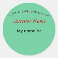 Sticker - Descendant of ...