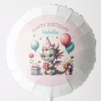 Girl's Dragon Themed Birthday Party Balloon