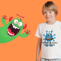 Cute Blue Cartoon Monster Funny Fun for Kids T-Shirt