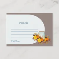 Bridal Sunflower Wedding Advice Enclosure Card