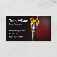 microphone singer music  Business card