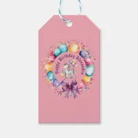 Cute Colorful Watercolor Unicorn Birthday Gift Tags