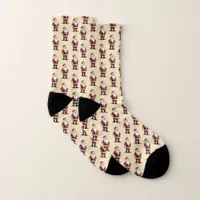 Retro Santa Christmas All-Over-Print Socks