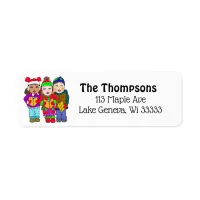 Christmas Carolers Label