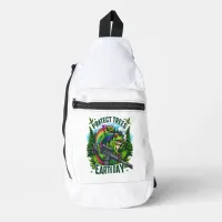 Lizard Warrior save the trees Sling Bag