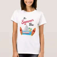 Summer Travel Time Beach Waves Vacation Ocean 2 T-Shirt