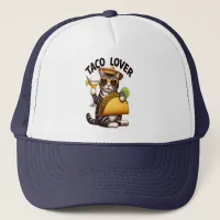 Cool Cat Enjoying Taco Tuesday Trucker Hat