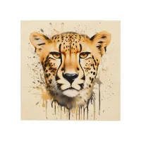 Cheetah Portrait Wood Wall Art