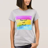 Pansexual and Proud Watercolor T-Shirt