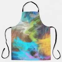 Modern Abstract Art brushstrokes Apron