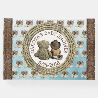 Ethnic Baby Shower Guest Book, Baby Lil Cowboy Guest Book