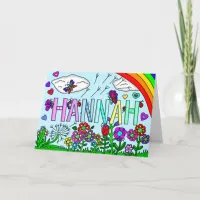 Flowers and Name Hannah Birthday Coloring Page Card