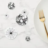 Skulls and Spiderwebs Halloween Mix Confetti