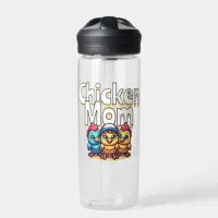 Funny Cartoon Chicks | Chicken Mom Personalized Water Bottle