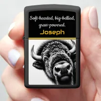 Close-Up of a Majestic Buffalo Zippo Lighter