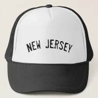 Black Grunge New Jersey Trucker Hat