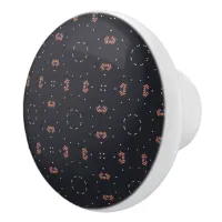 Stars And Unique Spaceship Pattern Ceramic Knob