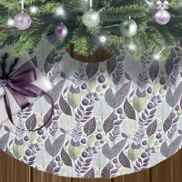 Purple Green Christmas Pattern#21 ID1009 Brushed Polyester Tree Skirt