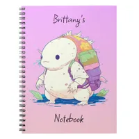 Back to School Axolotl Kawaii Personazlized Notebook